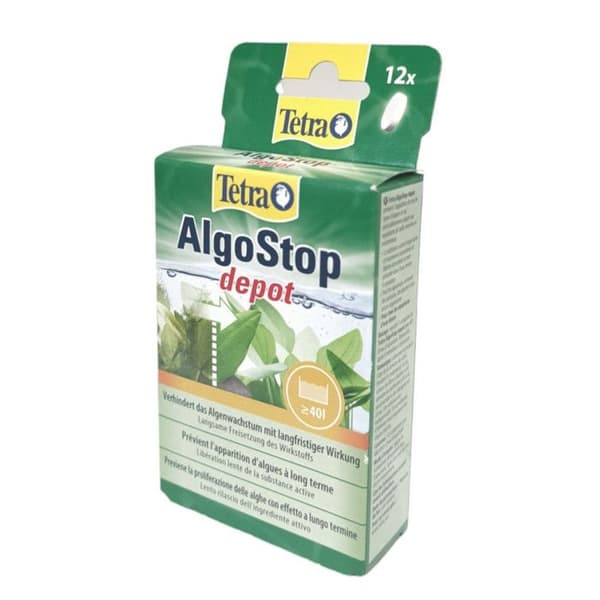 Algicid - Tetra - Algo Stop Depot - Tabletter med långsam frisättning - För sötvattensakvarier - 12 tabletter