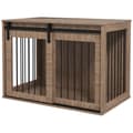 Miniatyrbillede 1 af 9: Hundebur, 98x58x67 cm, Valnød