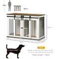 Miniatyrbild 3 av 9: Hundbur, 120x60x88.5 cm, Vit