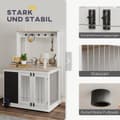 Miniatyrbild 8 av 9: Hundbur, 98x65x150 cm, Vit