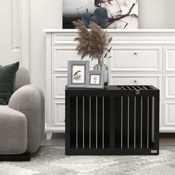 Hundebur, 80x50x56.5 cm, Sort