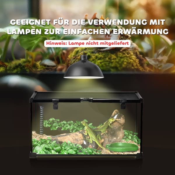 Terrarium, 50x30x25 cm, Svart