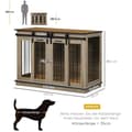 Miniatyrbillede 3 af 9: Hundebur, 120x60x88.5 cm, Eg