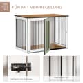 Miniatyrbillede 6 af 9: Hundebur, 106x60x76 cm, Mørk Valnød+Hvid