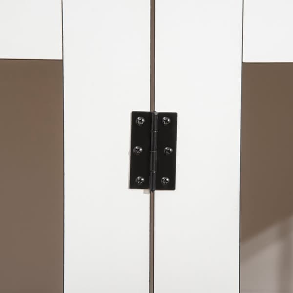Hundebur, 106x60x76 cm, Mørk Valnød+Hvid
