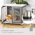 Miniatyrbillede 6 af 9: Hundehus, 85x55x75 cm, Grå+Hvid