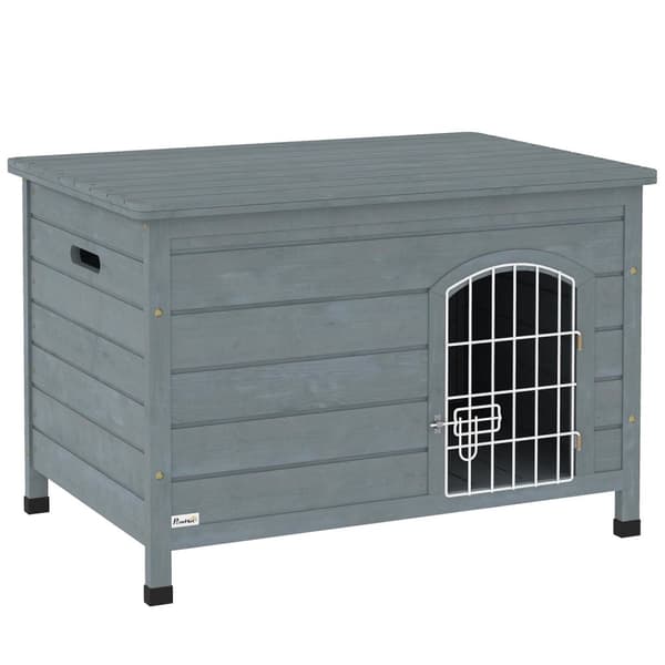 Rootz Dog House - Pet Hut - Dog Box - Fir Wood, enkel rengöring - 80 cm x 55 cm x 53,5 cm