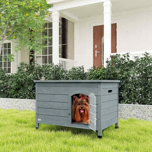Rootz Dog House - Pet Hut - Dog Box - Fir Wood, enkel rengöring - 80 cm x 55 cm x 53,5 cm