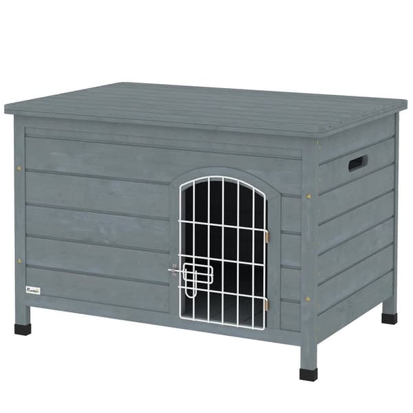 Rootz Dog House - Pet Hut - Dog Box - Fir Wood, enkel rengöring - 80 cm x 55 cm x 53,5 cm