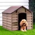 Miniatyrbild 1 av 2: Hundkoja brun 86x84x82 cm polypropen