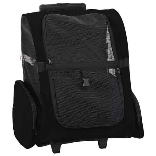 Husdjursvagn 3-i-1-design svart 48x32x57 cm oxfordtyg