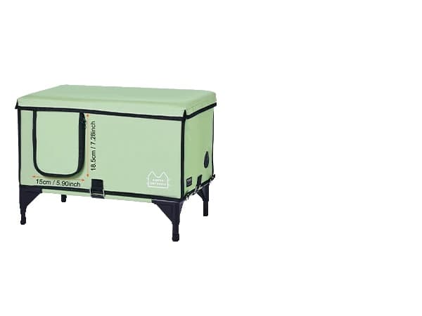 Uppvärmd kattstuga, justerbar temperatur, rymlig design,Stor
