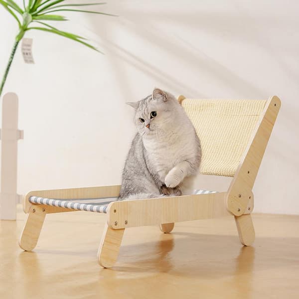 Katt Lounge Stol, Justerbar i 4 Positioner, Sisal Klösträd, Inomhusbruk