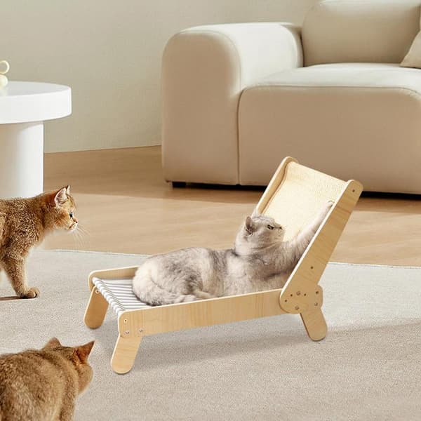 Katt Lounge Stol, Justerbar i 4 Positioner, Sisal Klösträd, Inomhusbruk