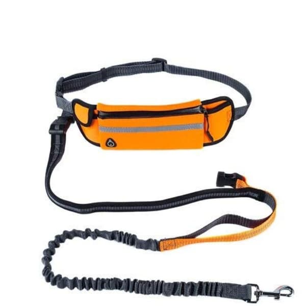 Fleksibel hundesnor med bæltetaske, Orange