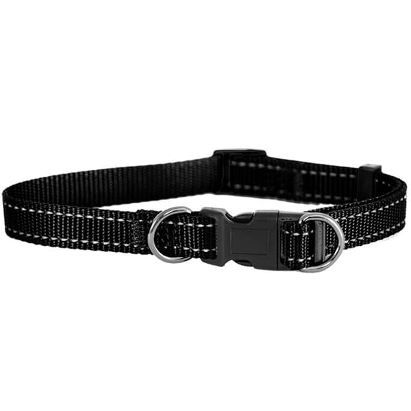 Justerbart halsband 20mm, 35-60cm Svart