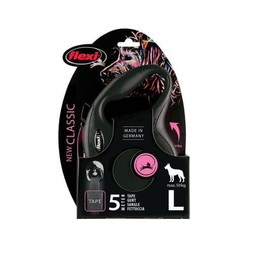 Flexi Classic L Band svart 3-5 5m/max50kg