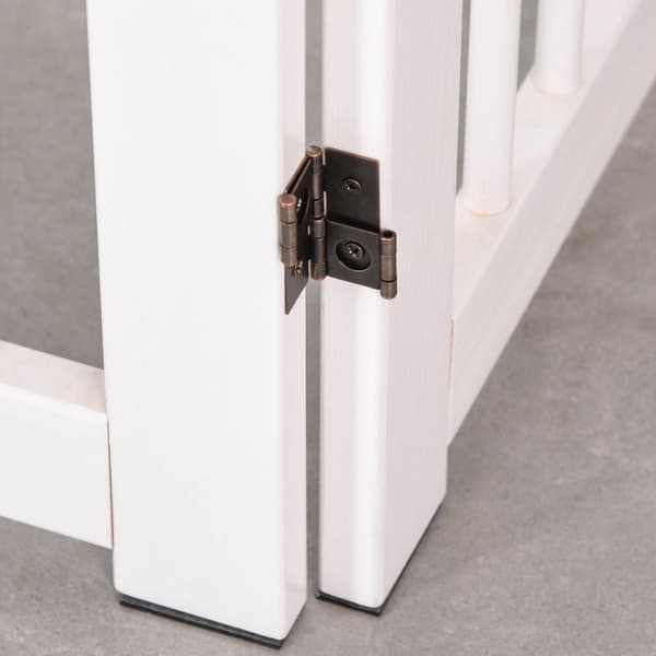 Rootz Dog Safety Gate - Wit - Dennenhout - 86,61 cm x 14,17 cm x 35,82 cm
