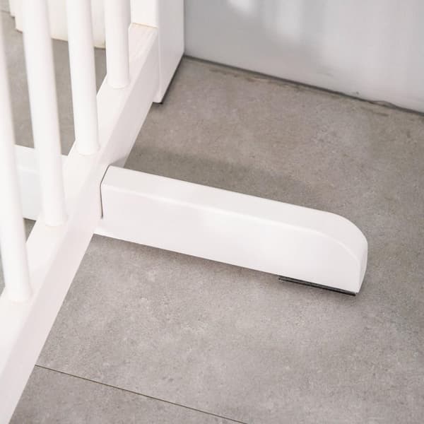 Rootz Dog Safety Gate - Wit - Dennenhout - 86,61 cm x 14,17 cm x 35,82 cm
