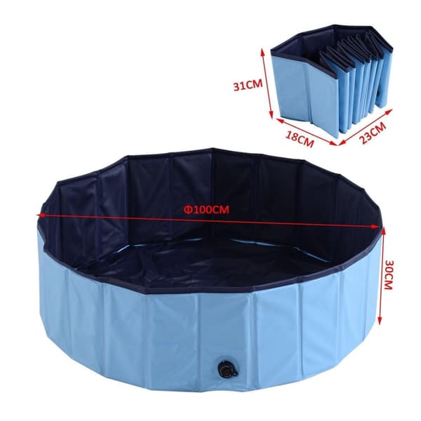 Rootz Hundebad - Blå - PVC, Træ - 9,05 cm x 7,08 cm x 12,2 cm