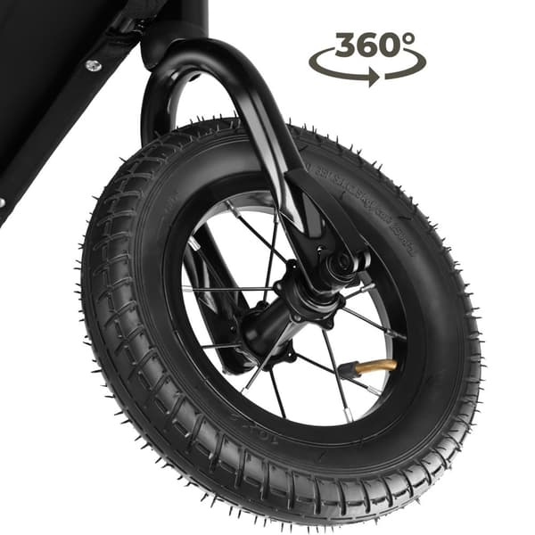 Cykeltrailer til hunde WoofRider, foldbar, op til 40 kg - sort