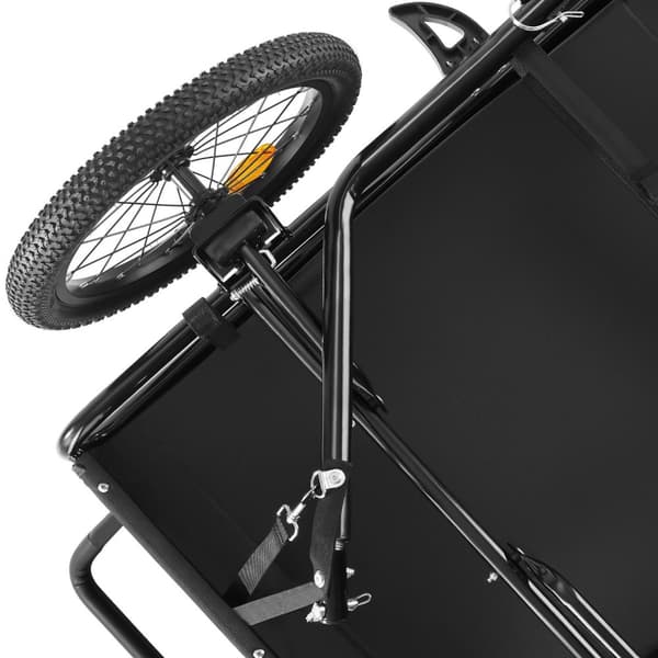 Cykeltrailer til hunde WoofRider, foldbar, op til 40 kg - sort