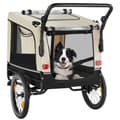 Miniatyrbillede 4 af 11: Cykeltrailer til hunde WoofRider, foldbar, op til 40 kg - beige