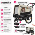 Miniatyrbillede 2 af 11: Cykeltrailer til hunde WoofRider, foldbar, op til 40 kg - beige