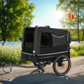 Miniatyrbild 8 av 11: Cykelvagn till hund WoofRider, hopfällbar, upp till 40 kg - svart