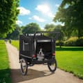 Miniatyrbild 9 av 11: Cykelvagn till hund WoofRider, hopfällbar, upp till 40 kg - svart