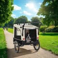 Miniatyrbild 9 av 11: Cykelvagn till hund WoofRider, hopfällbar, upp till 40 kg - beige