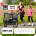 Miniatyrbild 7 av 11: Cykelvagn till hund WoofRider, hopfällbar, upp till 40 kg - grå