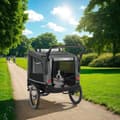 Miniatyrbild 9 av 11: Cykelvagn till hund WoofRider, hopfällbar, upp till 40 kg - grå
