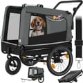 Miniatyrbild 1 av 11: Cykelvagn till hund WoofRider, hopfällbar, upp till 40 kg - grå