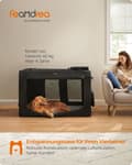 Miniatyrbillede 2 af 7: Rootz XXXXL sort hundeboks - Kæledyrsbur - Heavy Duty Kennel - Metalramme - 600D Oxford-stof - PVC-belægning - Fleecefor - 122 cm x 79 cm x 79 cm - Sa
