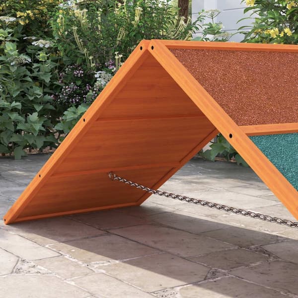 Rootz Agility Dog Ramp - Foldbar og justerbar PET RAMP - Slip Training Equipment - Fir Wood - 173 x 59 x 66 cm - Op til 40 kg - Orange/grøn