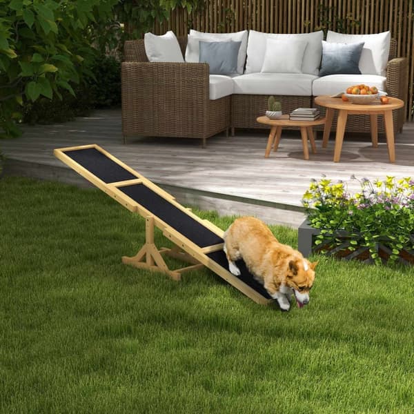 Rootz Dog Rocker - Agility Trainer - Dog Bouncer - Icke -halkytan - 180 cm x 30 cm x 30 cm - Håller upp till 50 kg