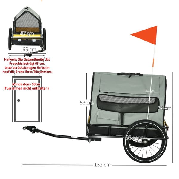 Lemmikkireki, 3-in-1, 132x65x74 cm, Harmaa