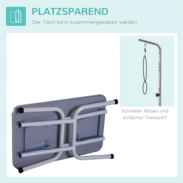 Pälsvårdsbord, 81x48x80 cm, Svart