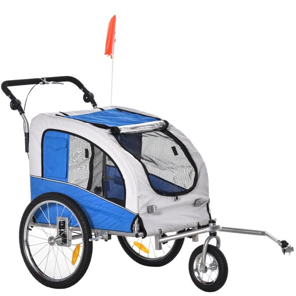 Hundetrailer Jogger, 155x83x108 cm, Blå+Grå