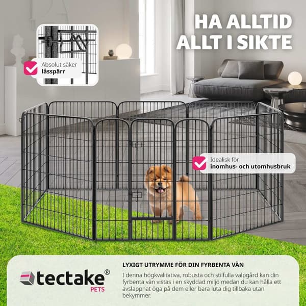 Hundgård, hundhage 8 sektioner - 100 cm
