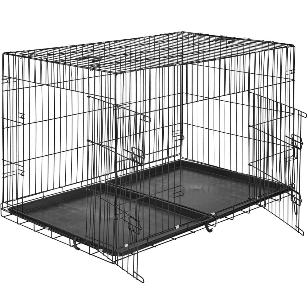 Hundebur med to låger - 122 x 76 x 81 cm