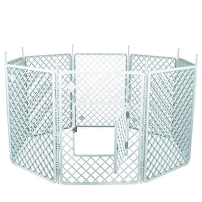 IRIS OHYAMA - Stor park H-908 - Plast - Hvid - 60 x 60 x 86 cm - Til hunde