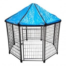 Topmast Puppyren stærk antracit - 8 x 60 x 107 cm høj + tag