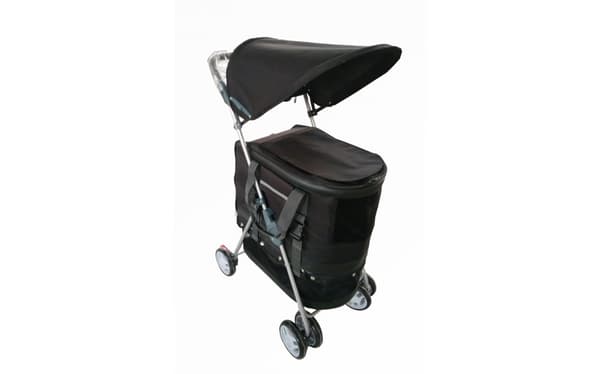 Topmast Dog buggy + flyttbart vardagsrum | Svart