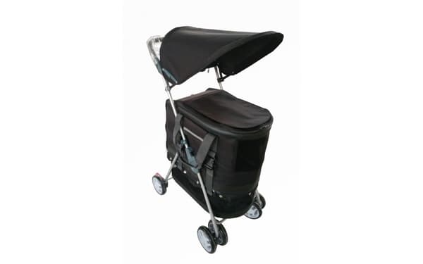 Topmast Dog buggy + flyttbart vardagsrum | Svart