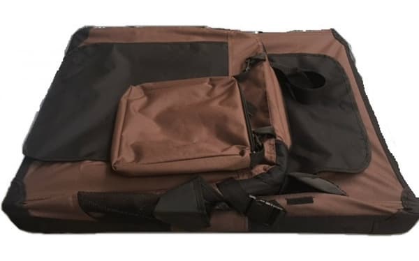 Topmast Nylon Dog Crate Premium Brown - erittäin kevyt ja helppo asettaa teräsputkirungolla