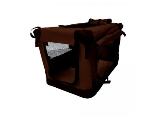 Topmast Nylon Dog Crate Premium Brown - ekstremt let og nem at sætte op med stålrørsramme