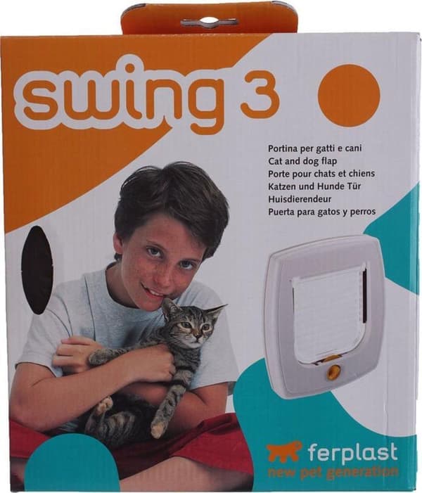 FERPLAST Swing 3 kæledyrsdør, sort