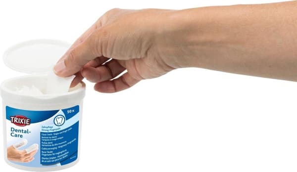 TRIXIE Dental-Care Hampaiden puhdistuspyyhkeet - 50 kpl.